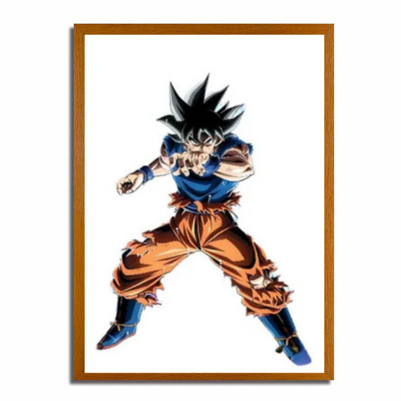 Marco de pintura con luz LED para niños de Dragon Ball Goku | Marco luminoso | Pintura 4D WK01